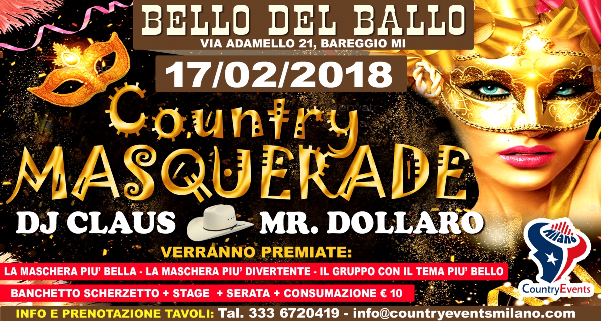 COUNTRY MASQUERADE AL BELLO DEL BALLO DI BAREGGIO