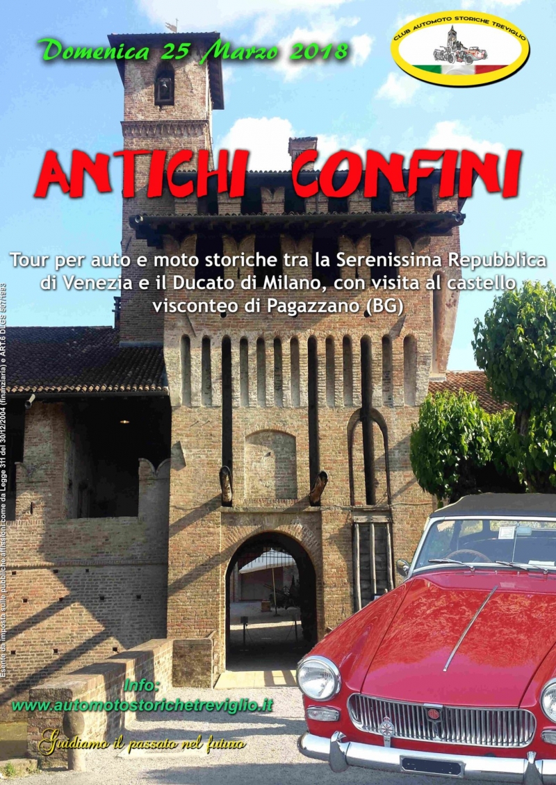 ANTICHI CONFINI 2018 - TOUR PER AUTO E MOTO STORICHE