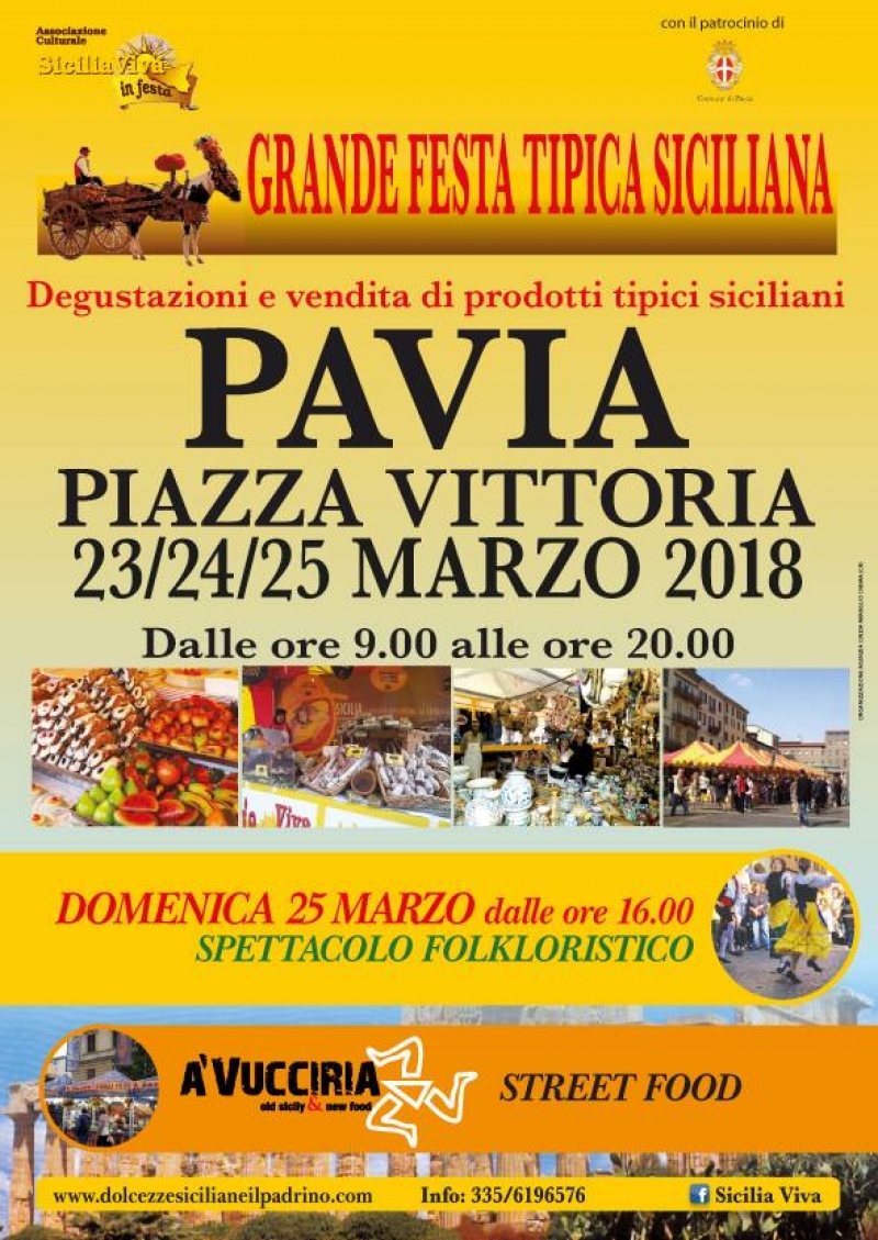 SICILIA IN FESTA - GRANDE FESTA TIPICA SICILIANA DI PAVIA 2018