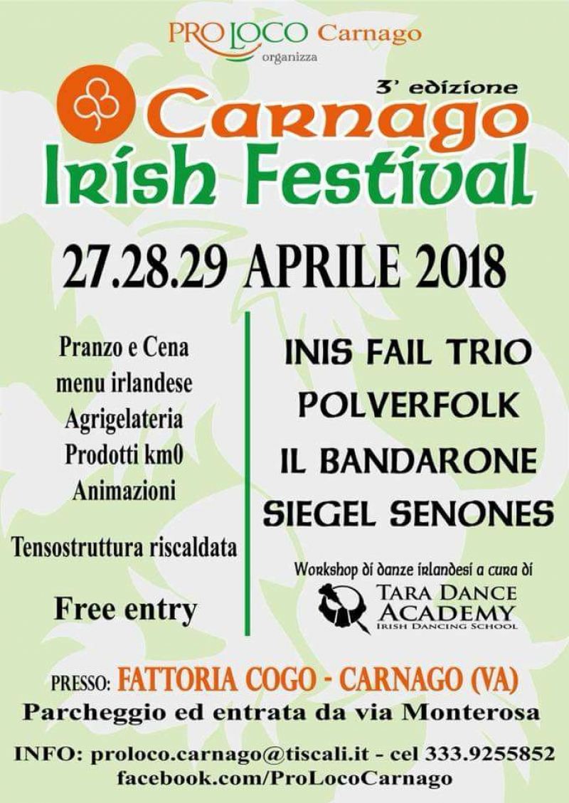 3° CARNAGO IRISH FESTIVAL - FESTA IRLANDESE
