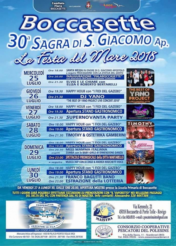 30° SAGRA DI SAN GIACOMO - LA FESTA DEL MARE DI BOCCASETTE