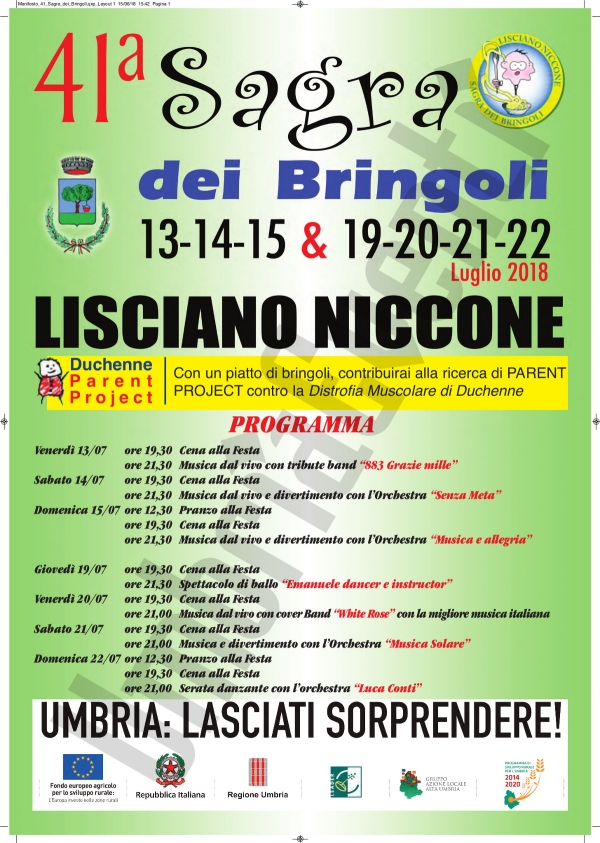 41° SAGRA DEI BRINGOLI DI LISCIANO NICCONE