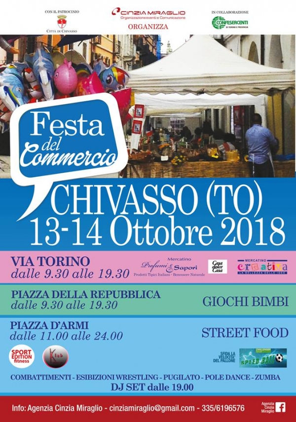 FESTA DEL COMMERCIO DI CHIVASSO - EDIZIONE AUTUNNALE 2018