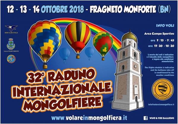 32° RADUNO INTERNAZIONALE DELLE MONGOLFIERE DI FRAGNETO MONFORTE