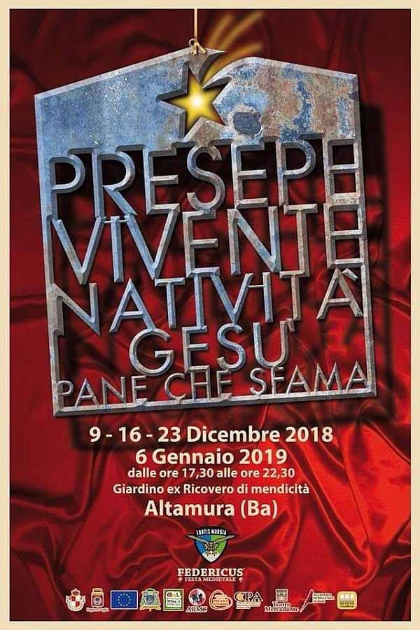 PRESEPE VIVENTE DI ALTAMURA 2018 - NATIVITA' GESU' PANE CHE SFAMA  