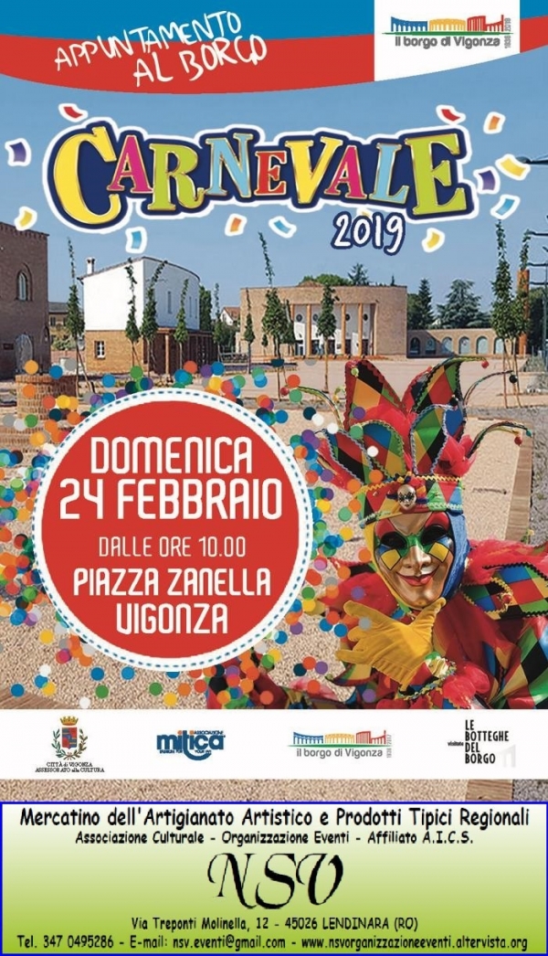 MERCATINO DEL CARNEVALE 2019 di VIGONZA by NSV EVENTI