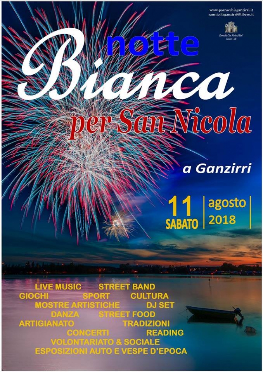 NOTTE BIANCA PER SAN NICOLA 2018 a GANZIRRI